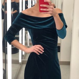 Teri Jon by Rickie Freeman Off-the-Shoulder Dress
